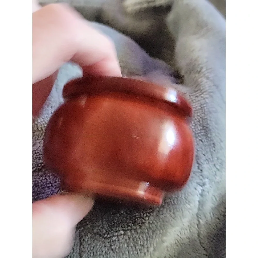 Hand‎ Carved Wooden Trinket  or Jewelry Box
